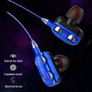 A4 In-Ear Headphone 3.5mm Plug Ergonomic Wired Earphones for Phone (Blue) Newly