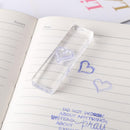 Acrylic Stamp Block Clear Stamping Tool Set with Grid Line Craft (2x7cm)