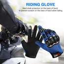 Anti-Skid MTB Bicycle Motorcycle Bike Protective Gloves (Blue Full Finger)