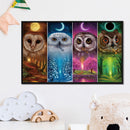 5D Diamond Painting Full Square Drill Color owl Picture of Rhinestone