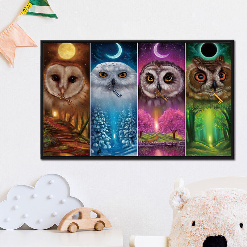 5D Diamond Painting Full Square Drill Color owl Picture of Rhinestone