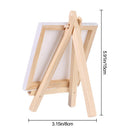 Back Stapled Mini Stretched Painting Craft Drawing Mini Canvas Mini Easel Set