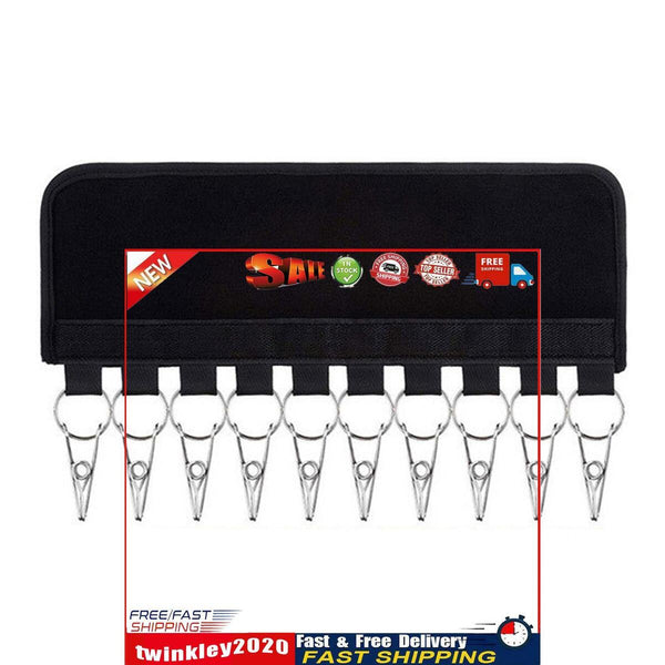 Cap Organizer Hanger Foldable Hat Holder Storage Hook with 10 Holder Clips Newly