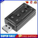 7.1 External PC USB Sound Card 3.5mm AUX Headphone Microphone Audio Adapter