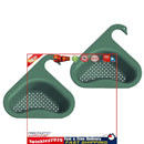 Colander Sink Strainer/Kitchen Sink Shelf/Faucet Drain Rack Holder (Green) Newly