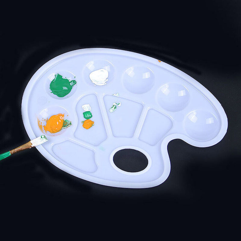 Plastic Palette Art Drawing Tray for Oil Watercolour White Painting Pallet