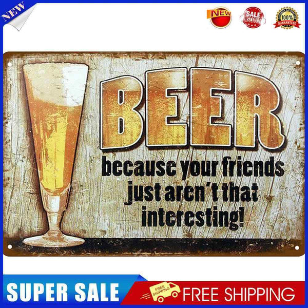 Wine Iron Painting Waterproof Metal Sign Plaque Poster Bar Hotel Decor (1)