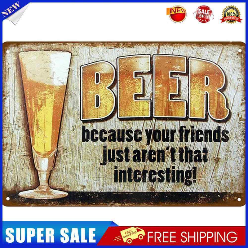 Wine Iron Painting Waterproof Metal Sign Plaque Poster Bar Hotel Decor (1)