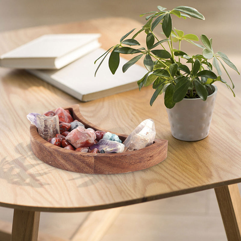 Moon Tray - Crystal Gemstones Storage and Organizer Tray Box Crescent Moon Bowl