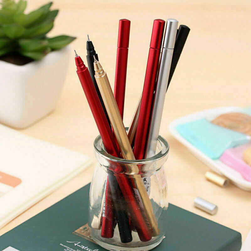Metal Gel Pen Student Office School Stationery Ballpoint I2A8 Color Random L9Z1