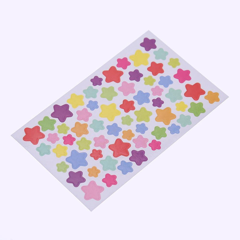 6pcs/set Colorful Star DIY Scrapbooking Diary Photo Album Stickers(Star) Newly