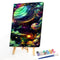 Planets in Sky Oil Paint By Numbers Kit DIY Drawing for Adults Home Decoration