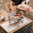Folding BBQ Grill Stove Outdoor Stainless Steel Barbecue Rack Wood Stoves