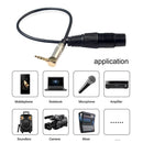 Asiprop 0.3mt 90 Degree 3.5mm Stereo TRS Plug to XLR 3pin Female Audio K
