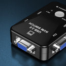 HW1701 2-Port USB Manual KVM Switch Box 2 in 1 Out 1080P VGA Switch Splitter