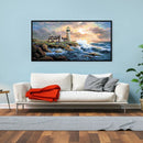 11CT Counted Full Cross Stitch Lighthouse DIY Cotton Thread Wall Art Home Crafts