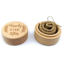 Rustic Wood Engagement Wedding Ring Box Personalized Storage Holder with Linen