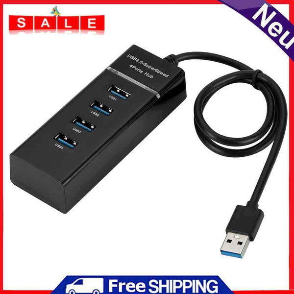 YouN 4-Port USB 3.0 Hub Super Speed 5Gbps Converter Cable Adapter for Laptop PC