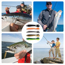 Fishing Bait Soft Plastic Paddle Tail Bass Shad Lure Swimbait 3.94in 5pcs Newly