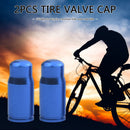2x Bicycle Presta Tire Valve Cap Aluminum Alloy Bike Valve Cover (Blue) Newly