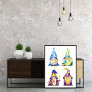 DIY Cross Stitch Partial Embroidery Kit Four Goblin Cartoon Stamped Decor