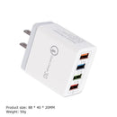 4 USB Travel Wall Charger 3A Fast Charging Charger US Plug Adapter (Grey) Newly