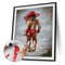 Red Skirt Girl Paint By Numbers Kit DIY Frameless Picture On Canvas (S439)
