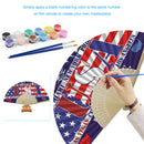 Independence Day Flag Oil Paint Folding Fan By Numbers DIY Home Decoration Gi