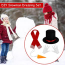 Snowman Making Kit Dress Up Building Hat Scarf Pipe Eyes Mouth Button Nose.