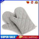 Heat Resistant Oven Baking Gloves Stove Kitchen Insulation Gloves (Gray)