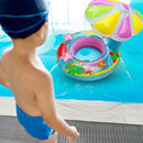 Baby Swimming Ring Cartoon Inflatable Infant Toddler Float Circle (Blue)