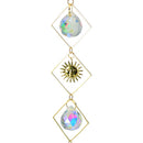 Moon Sun Ball Crystal Hanging Metal Pendant Garden Decor (20)