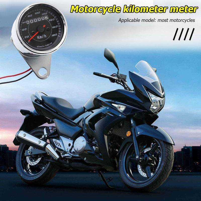 LED Backlight Motorcycle Odometer Speedometer 0-180km/h Speed Meter 12V Newly