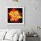 Flames Rose Frameless Picture Oil Paint By Numbers Hand Painted Picture Kit