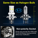 H4 Ceramic COB LED Motorcycle Motorbike Headlight Bulb 6500K 1080LM Hi/Lo Beam