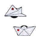 Badge Clothes Lapel Pin Dripping Oil Paper Plane Boat Brooch Enamel Pins