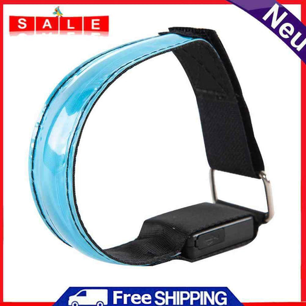 Fiorky 2pcs Rechargeable USB Reflection Tape LED Light Bracelet,7 Color Change