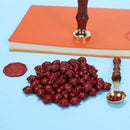 100pcs Five-Pointed Star Stamp Paint Wax Envelope Card Sealing Wax(Dark Red
