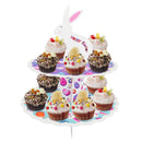 2 Layers Easter Egg Tray Party Dessert Cupcake Display Holder (A Bunny)