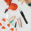 Girls Transparent Plastic Hair Brush with Durable and Non-Deformable Springs