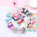 Baby Printed Flowers Nylon Baby Headband Head Wraps Alligator Clips Hair Clip