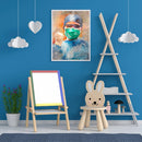 Frameless Oil Paint By Numbers Angel Nurse DIY Canvas Picture Craft Kit