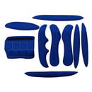 27pcs Cycling Helmet Inner Pads Kit Sealed Sponge for Motorcycle (Blue) Newly