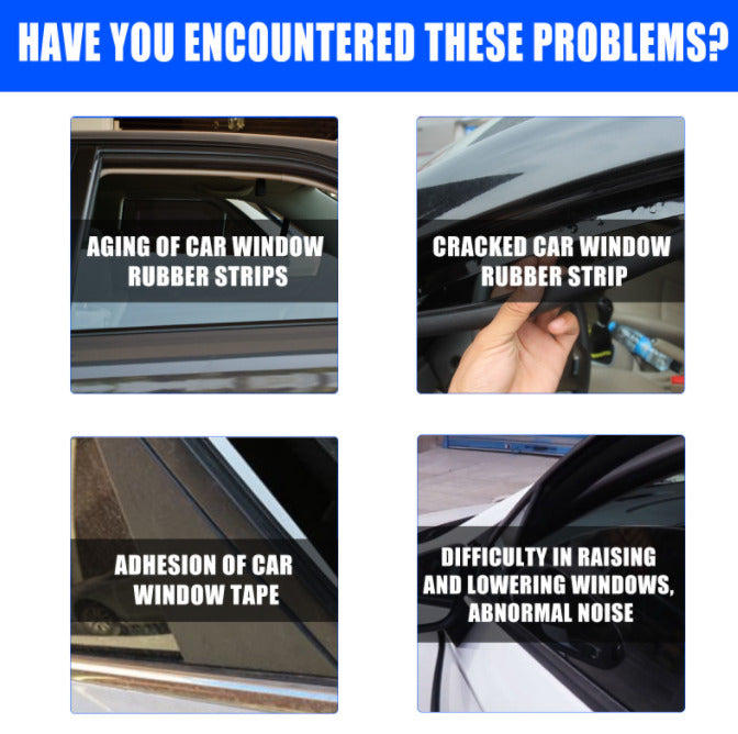 1Pc Car window lubricant track noise reduction car door rubber strip lubricating