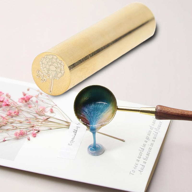 Cylindrical Sealing Wax Brass Envelope Retro Seal Stamp Round Bar Customs S