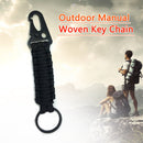 #A Camping Carabiner Hand-woven Keychain Rope Olecranon Buckle Camping Survival