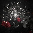 LED Solar Firework Lights Outdoor Dandelion Fairy String Lamp (Cold White) Newly
