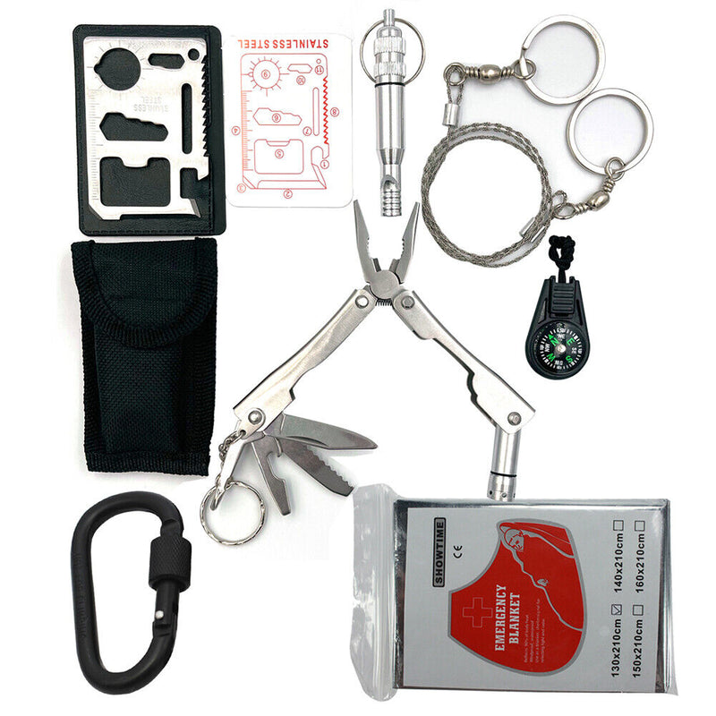SOS Carabiner Tools Outdoor Emergency First Aid Box Self-Rescue Survival Tool