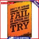 Fall Try Retro Metal Plate Tin Sign Plate for Bar Pub Club Cafe Iron Paintings