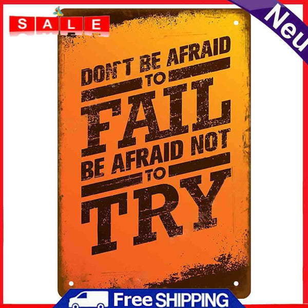 Fall Try Retro Metal Plate Tin Sign Plate for Bar Pub Club Cafe Iron Paintings